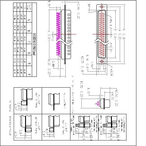 1803 MHDB01-MXXXX D-SUB MALE High density Solder type Machine Pin 1803 MHDB01-MXXXX D-SUB MALE High density Solder type Machine Pin