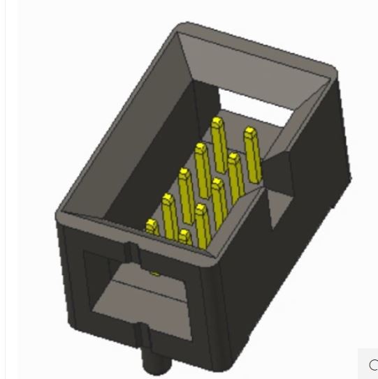Antet cutie de 2,54 mm cu conector post