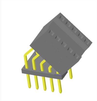 2,54 mm 45 de grade tip femel pin header